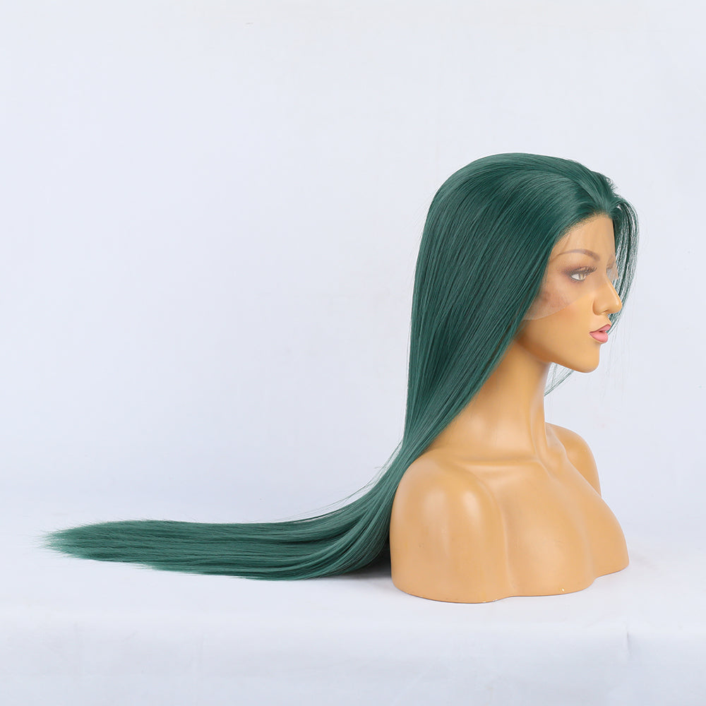 Green - Goddess Wig Natural Realistic Chemical Fiber Front Lace 14”-26”