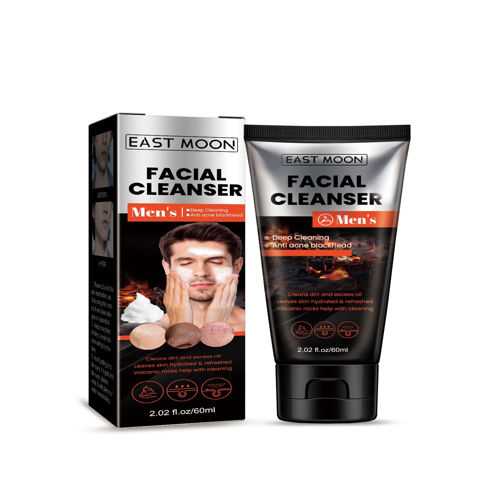 East Moon - Men's Volcanic Facial Cleanser