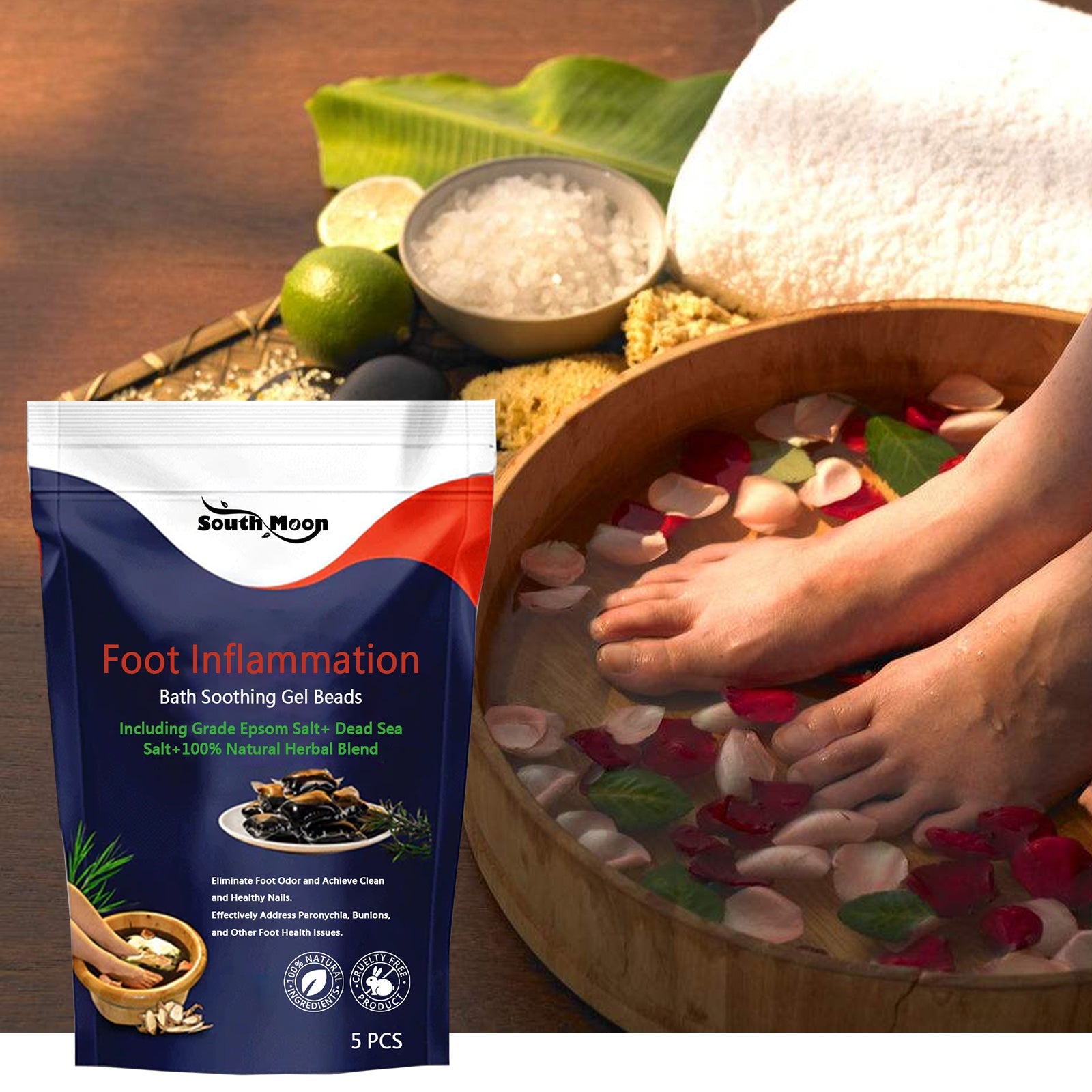 South Moon - Foot Inflammation Bath Soothing Gel Beads