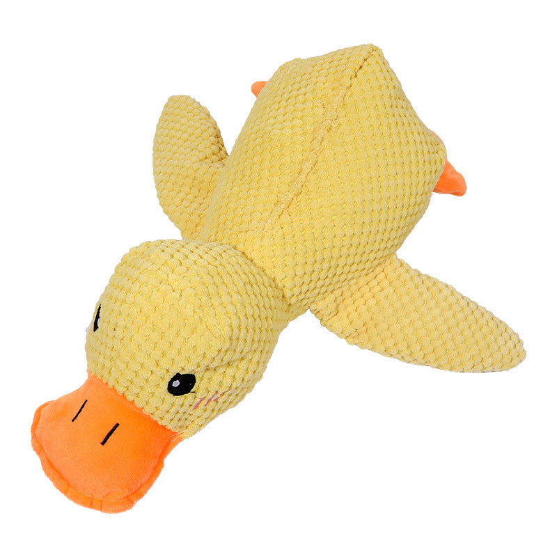 Dog’s Plush Companion - Duck Toy for Biting and Teeth Cleaning with Sound