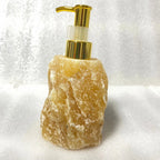 1 PCS Natural Pink Crystal Stone Press Bottle Dispenser 30ml Bathroom Accessory