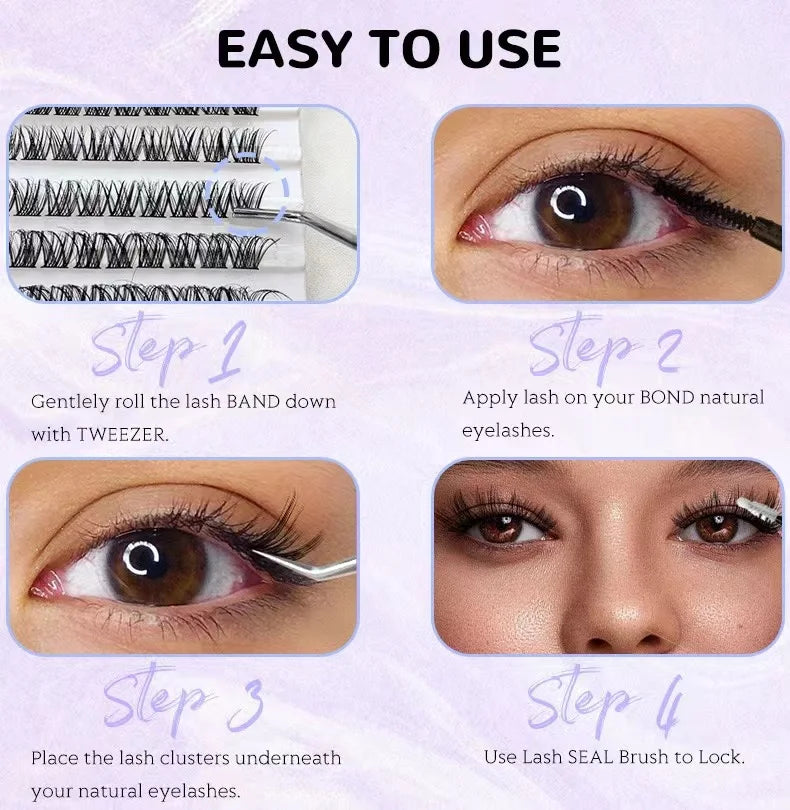 Natural looks 120 Clusters False Eyelash DIY Eye Lash Extension Kit