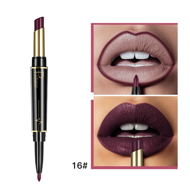 Pudaier - Matte Double Ended Lipstick & Lip Liner