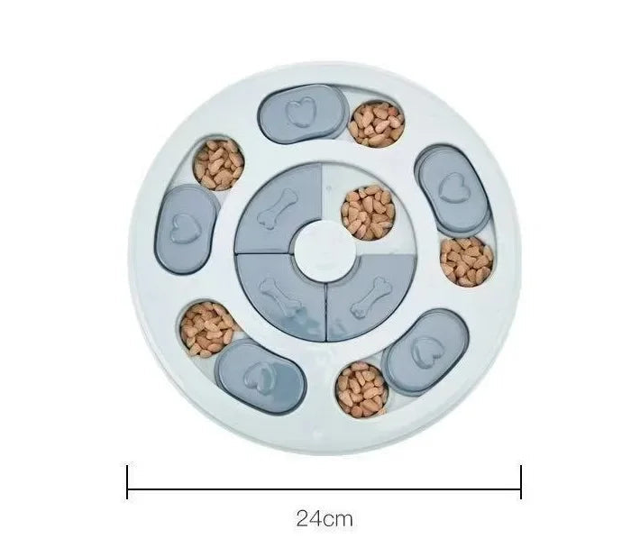 Pet Mental Stimulation Feeders - Puzzle Slow Food Dispenser Non Slip Bowl For Pets