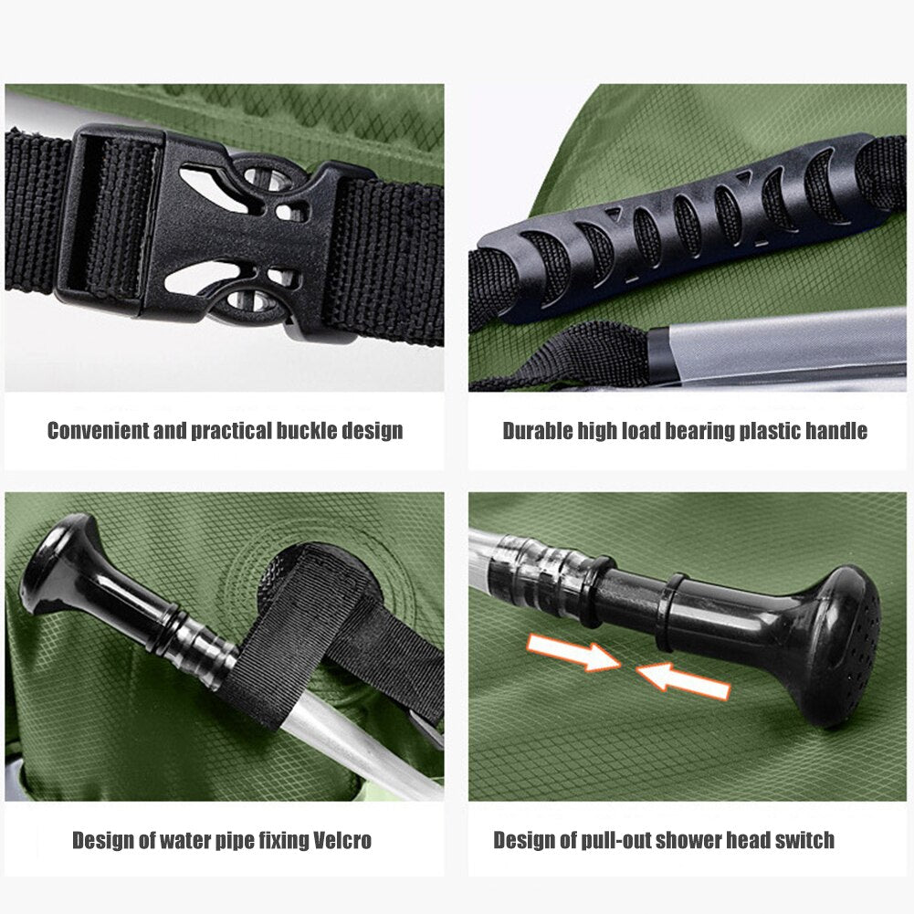 Portable Shower - 20L Summer Campers Sun Absorb Portable Shower Bag