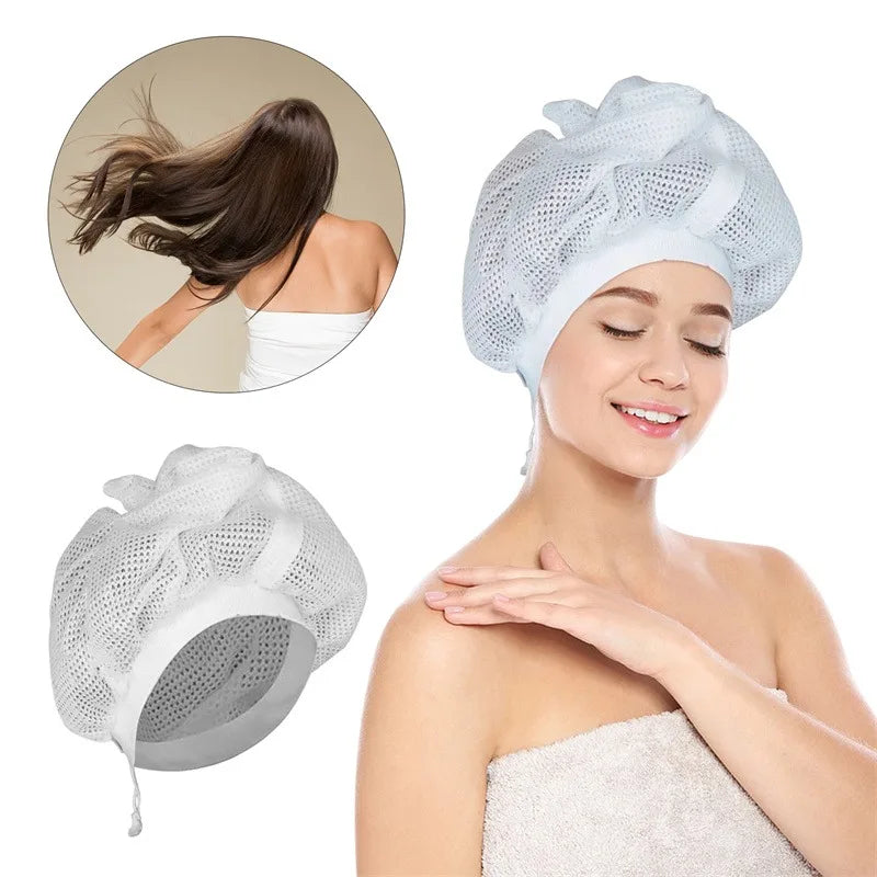 Net Plopping Cap For Drying Curly Hair