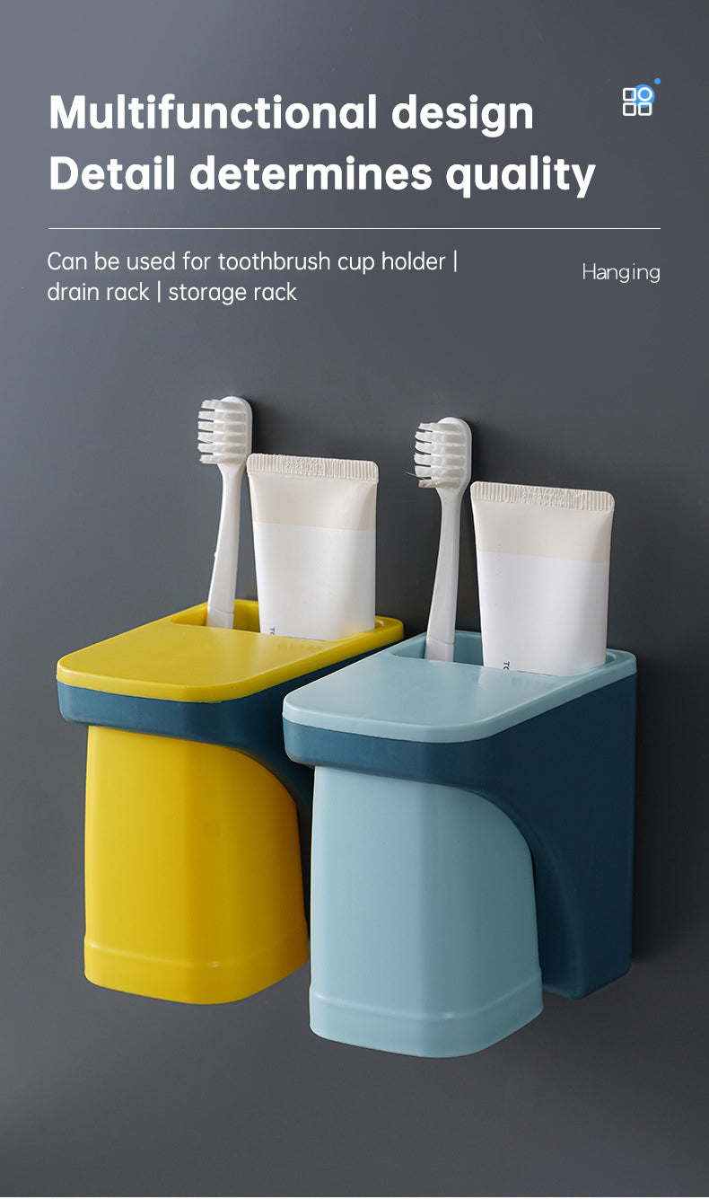 Toothbrush Holder - Mounted Toothbrush & Cup Holder