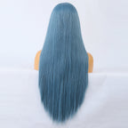 Sky Blue - Goddess Wig Natural Realistic Chemical Fiber Front Lace 22”-26”