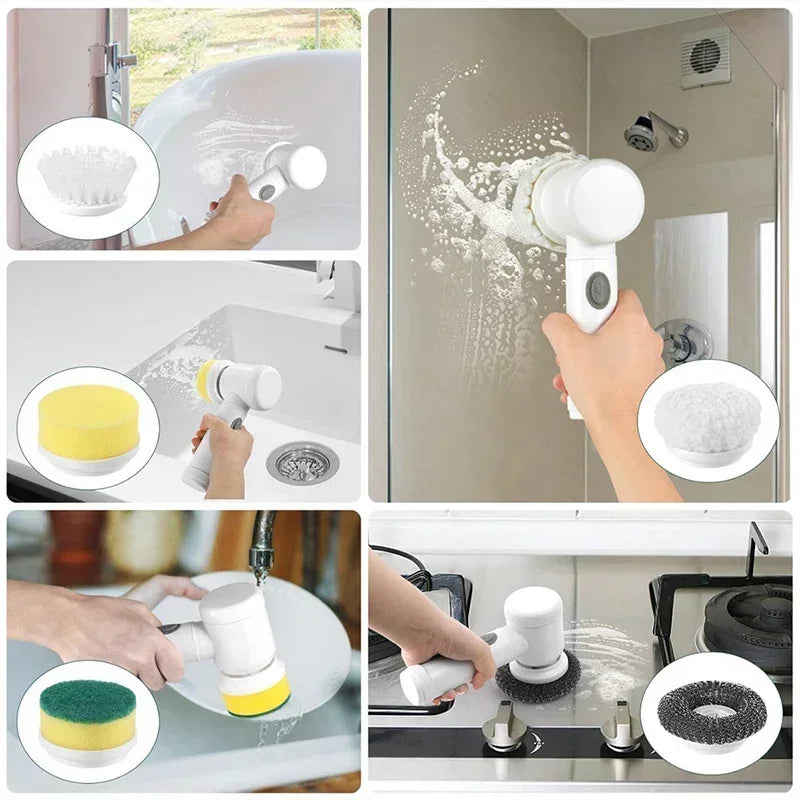 Bathroom Spin Scrubber - Electric Spin Scrubber Bathroom Cleaning Power Brush