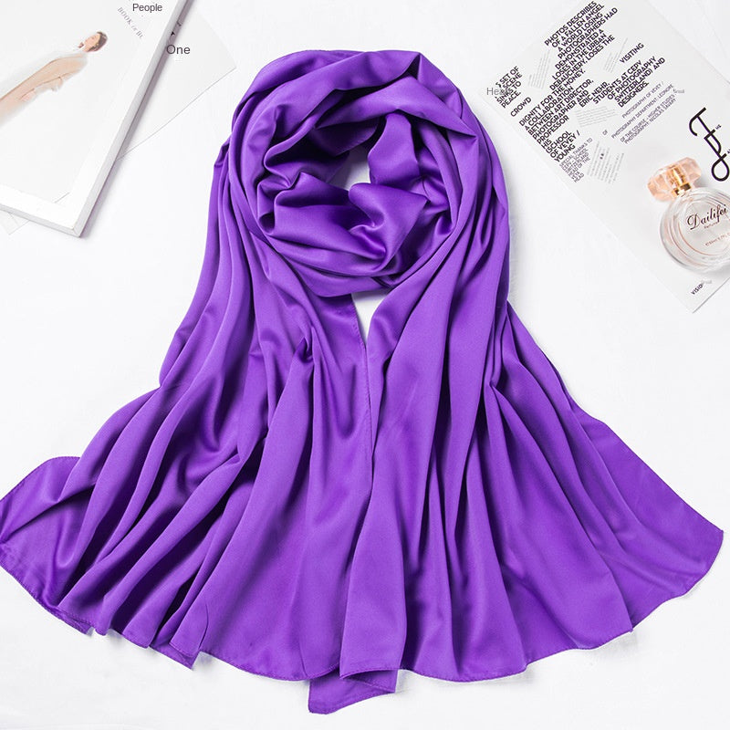 Hijab - Large Matte Satin Silk Headscarf