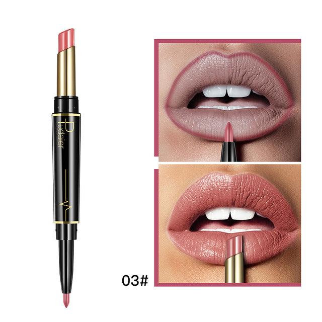 Pudaier - Matte Double Ended Lipstick & Lip Liner