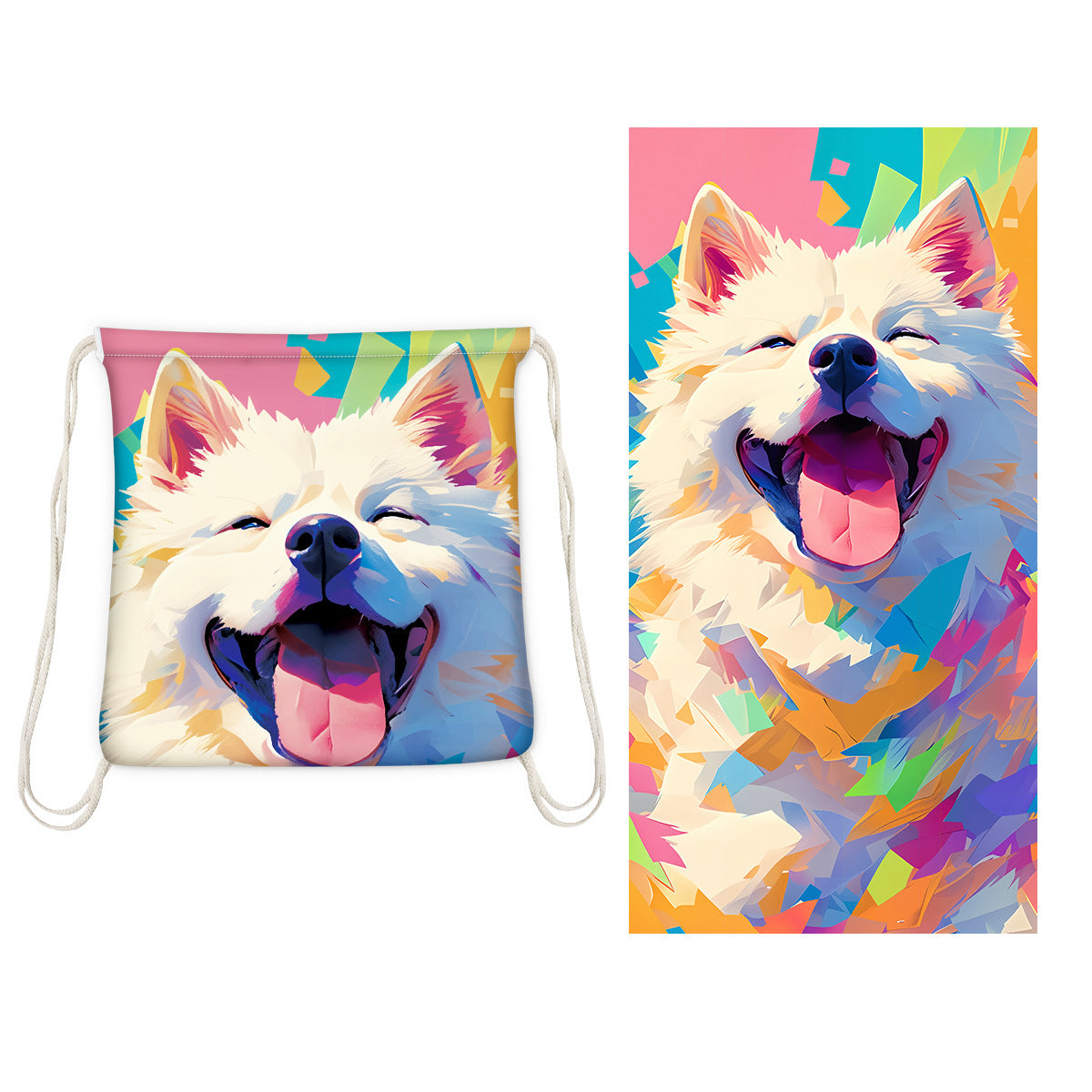 Two-in-One Beach Towel Bag - Printed Bath Towel All-In-One Beach Towel & Storage Bag