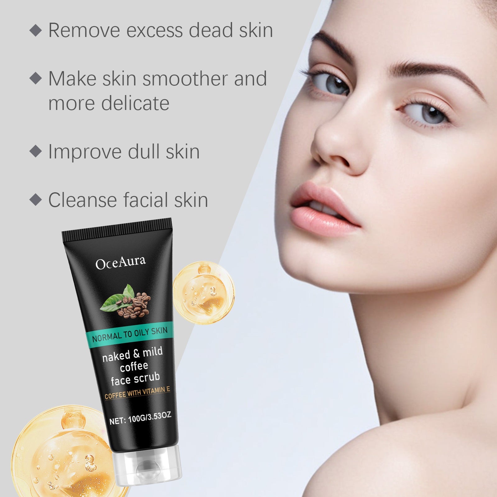 OceAura - Naked & Mild Coffee Face Scrub