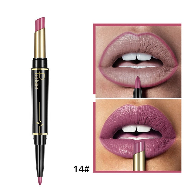 Pudaier - Matte Double Ended Lipstick & Lip Liner