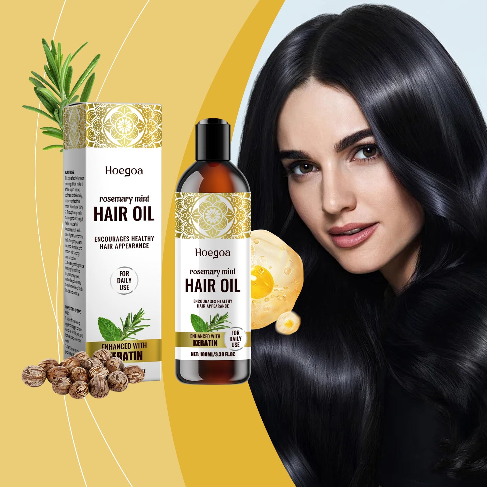 Hoegoa - Rosemary Mint Hair Oil