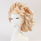 Conservative Girl- Elastic Ribbon Bow Wide-Brimmed Bonnet