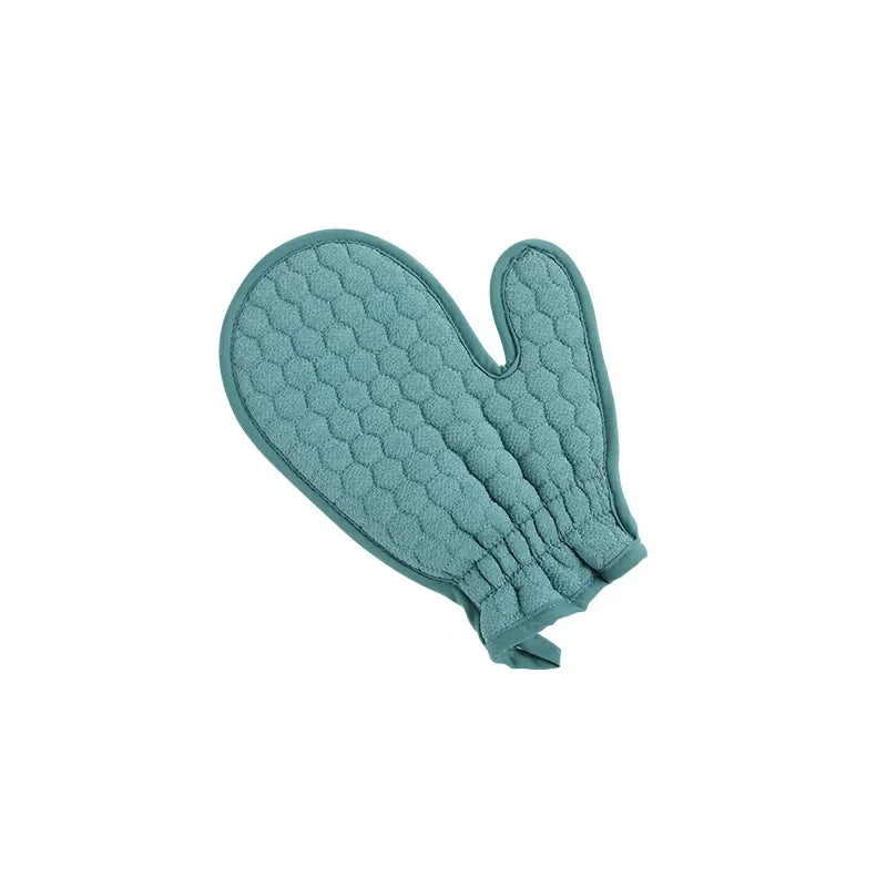 4PCS Exfoliating Bath Set (1 Back Scrubber, 1 Mitten Scrubber, 1 Long & 1 Round Scrubber)