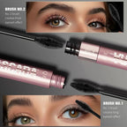 QIC - Double Effect Mascara Waterproof Lengthening Volume 5D Silk Fiber