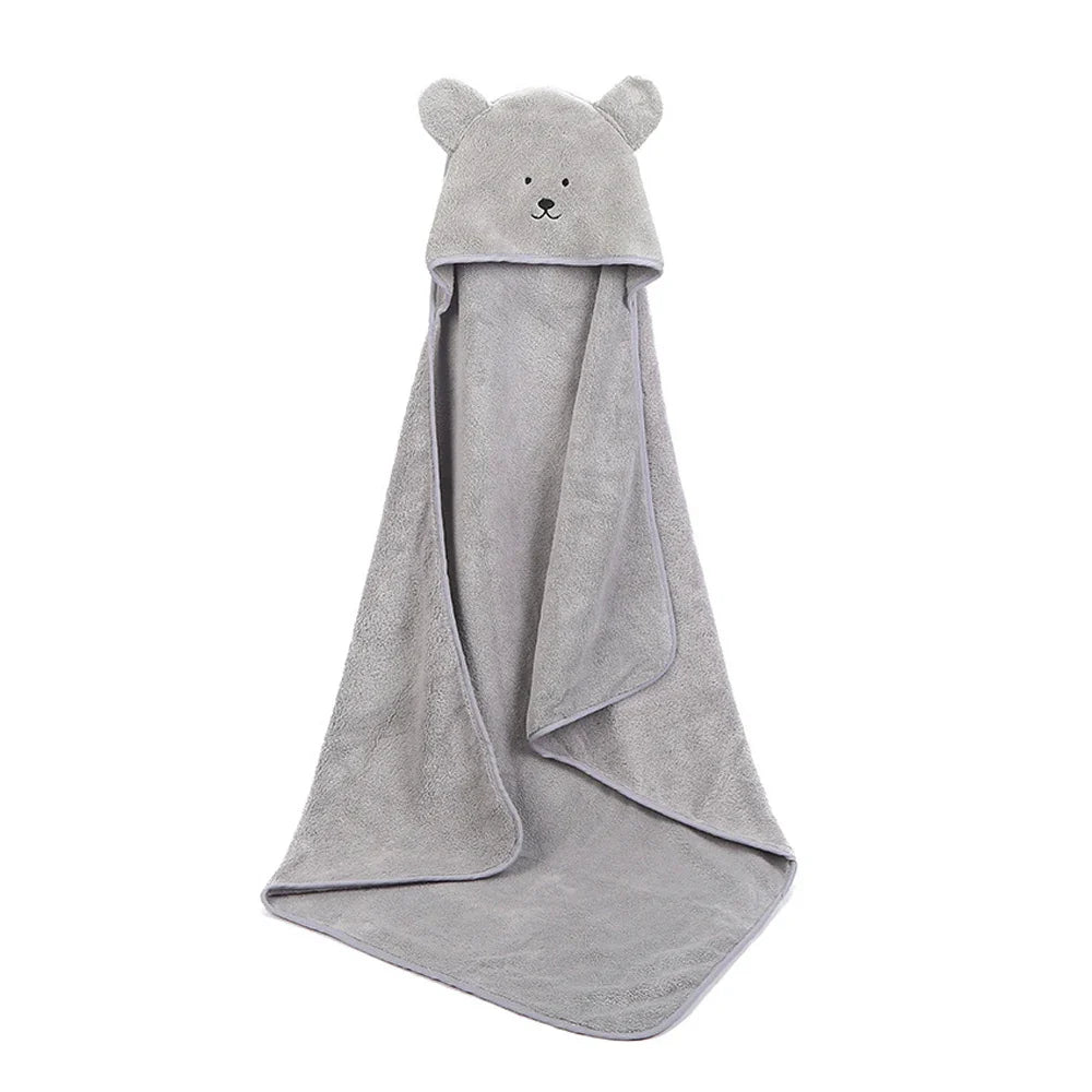 Baby Poncho - Bath Bath Towel  (90*90cm) Fleece Hood Infant Hooded Towels