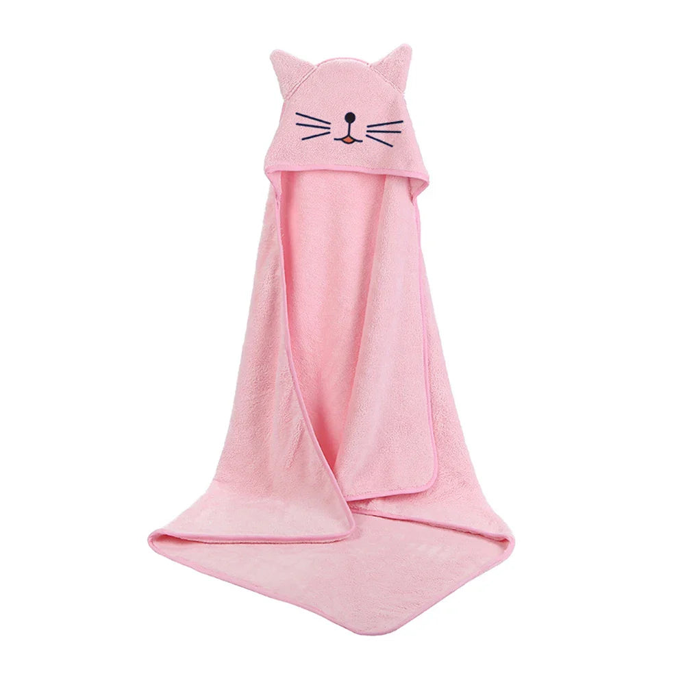 Baby Poncho - Bath Bath Towel  (90*90cm) Fleece Hood Infant Hooded Towels