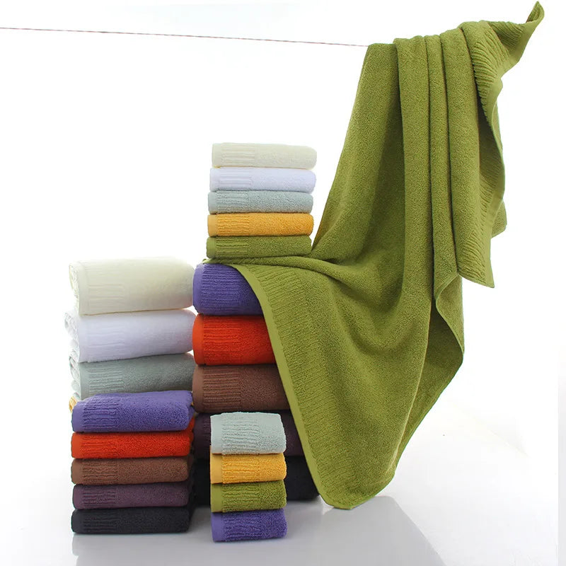 100% Cotton Thick Bath Towel Set (Hand Towel, Face Towel & Bath Towels) 10 olors