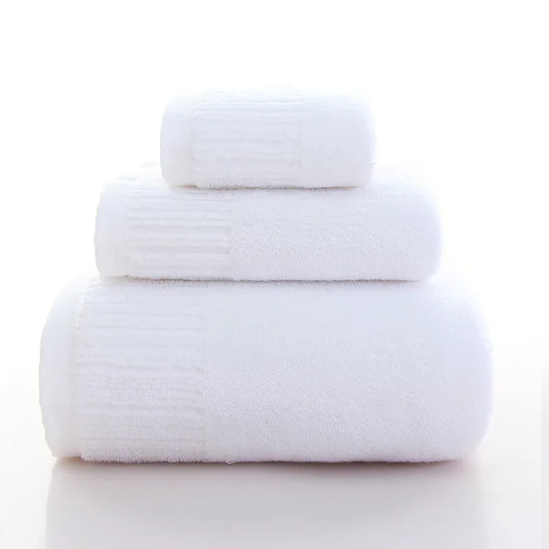 100% Cotton Thick Bath Towel Set (Hand Towel, Face Towel & Bath Towels) 10 olors