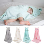 Baby Poncho - Bath Bath Towel  (90*90cm) Fleece Hood Infant Hooded Towels