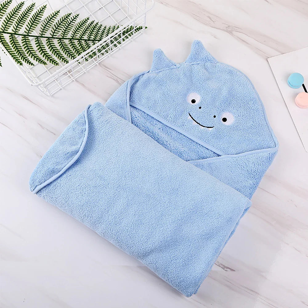 Baby Poncho - Bath Bath Towel  (90*90cm) Fleece Hood Infant Hooded Towels