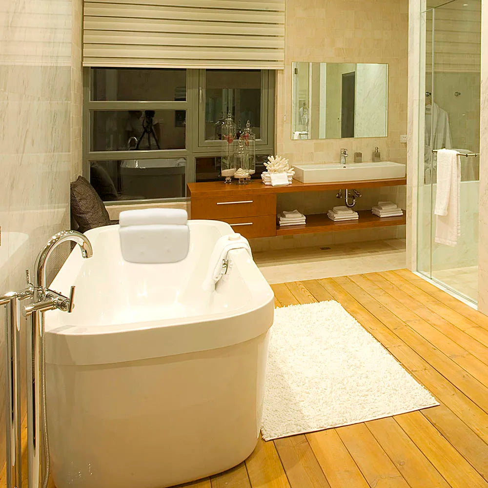 3D Mesh Bath Pillow - Soft Waterproof SPA Headrest Bathtub Pillow Backrest with Suction Cup