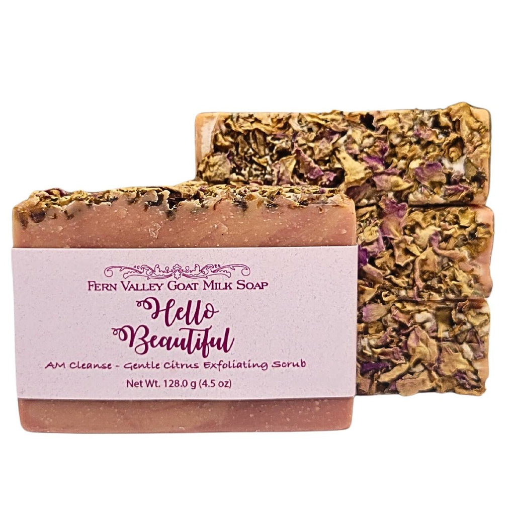 Fern Valley - Natural Goat Milk Soap | Exfoliating Scrub | Hello Beautiful AM Cleanse