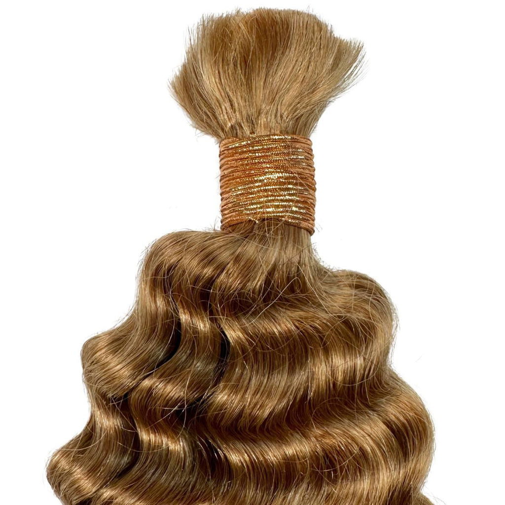 Private Label - Honey Blonde Deep Wave 27 Bulk 100% Human Braiding Hair