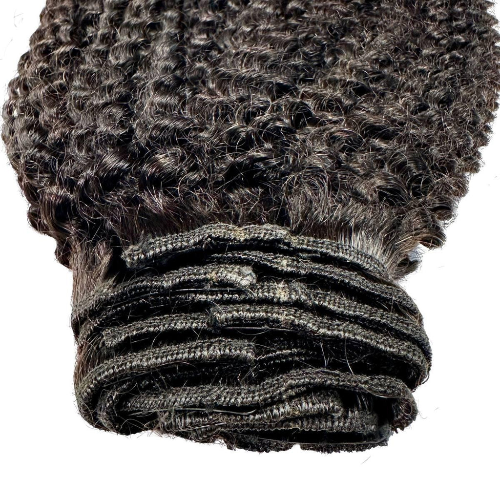 Private Label - Jerry Curl Clip-In 100% Human Hair Extensions