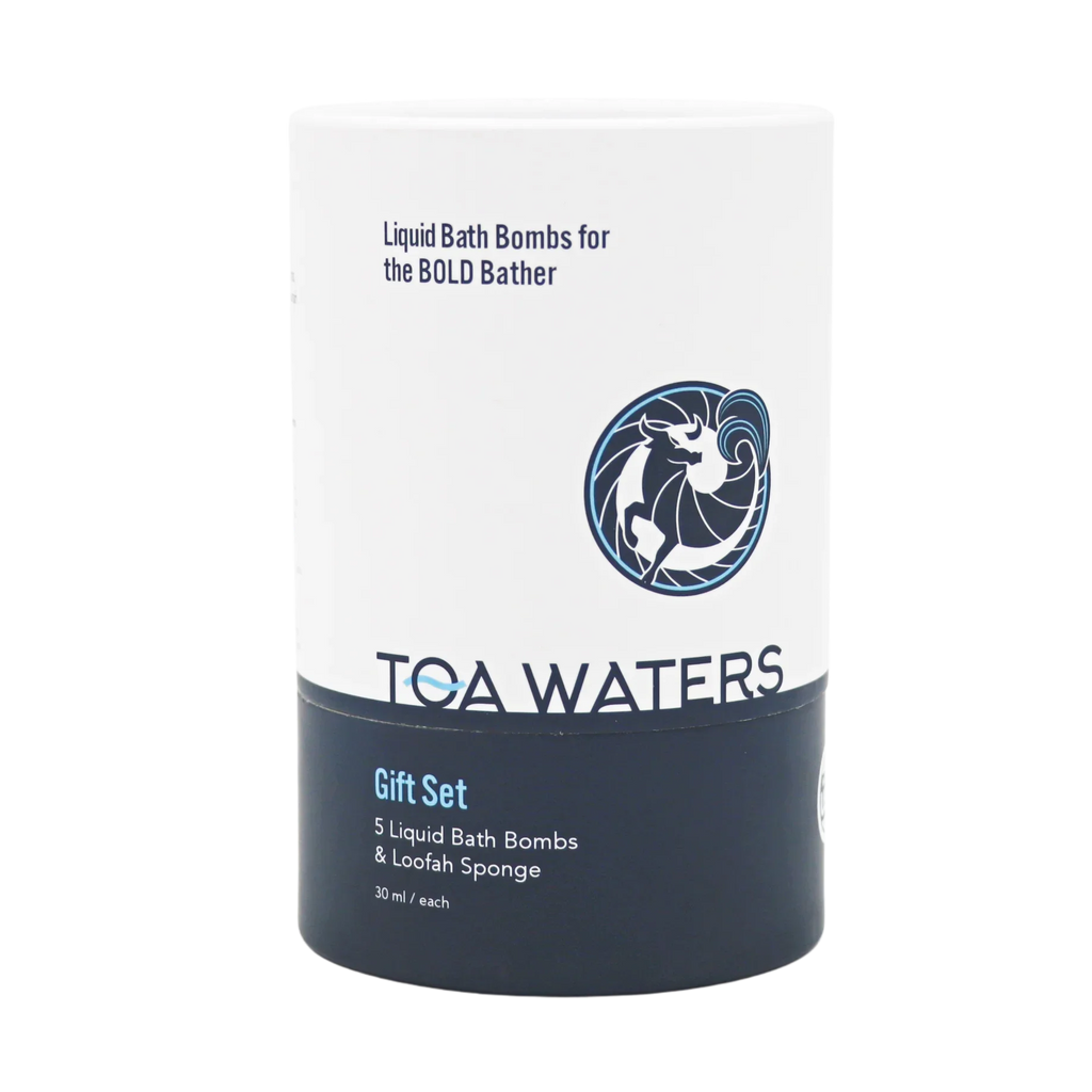 TOA Waters - Liquid Bath Bombs and Loofah Sponge Gift Set