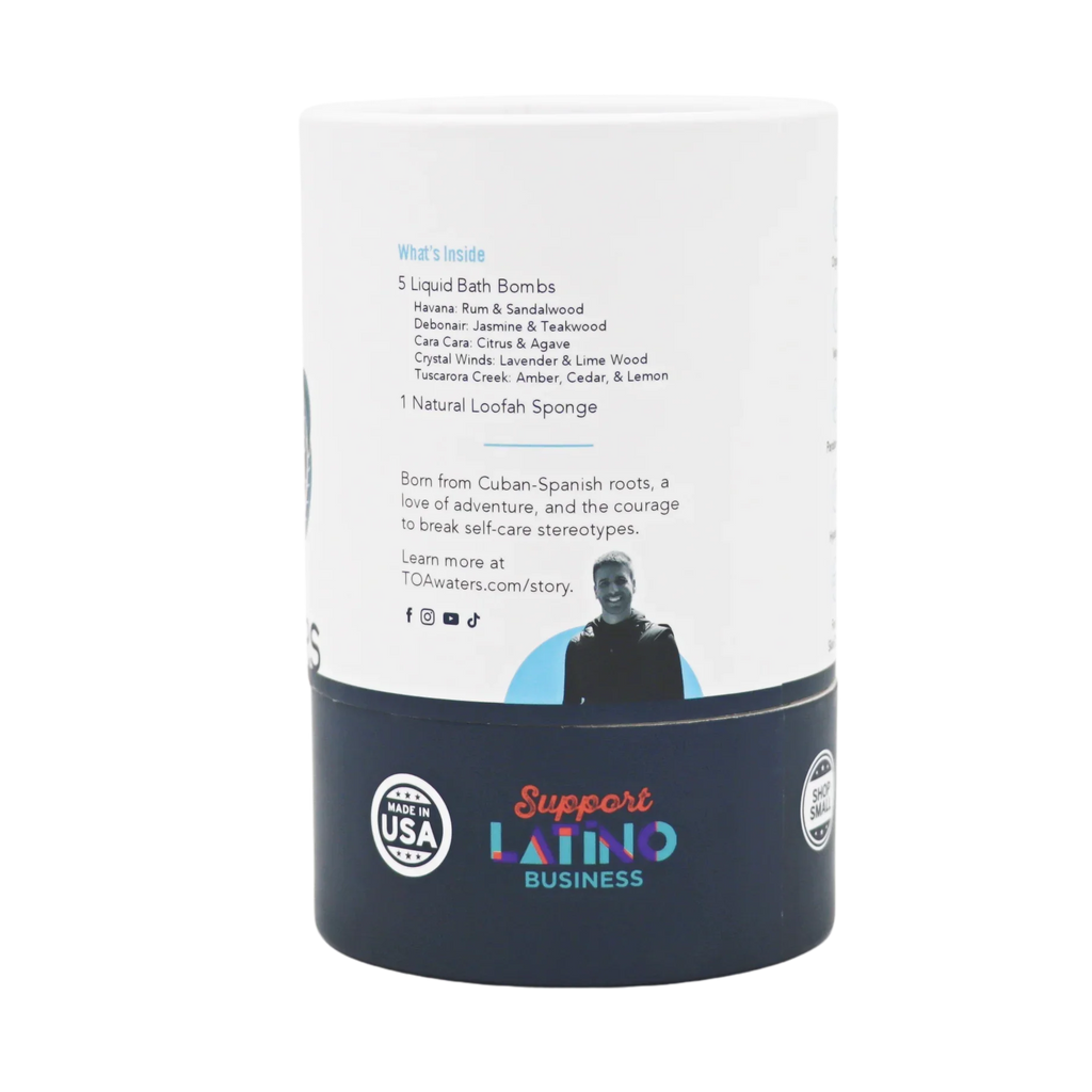 TOA Waters - Liquid Bath Bombs and Loofah Sponge Gift Set