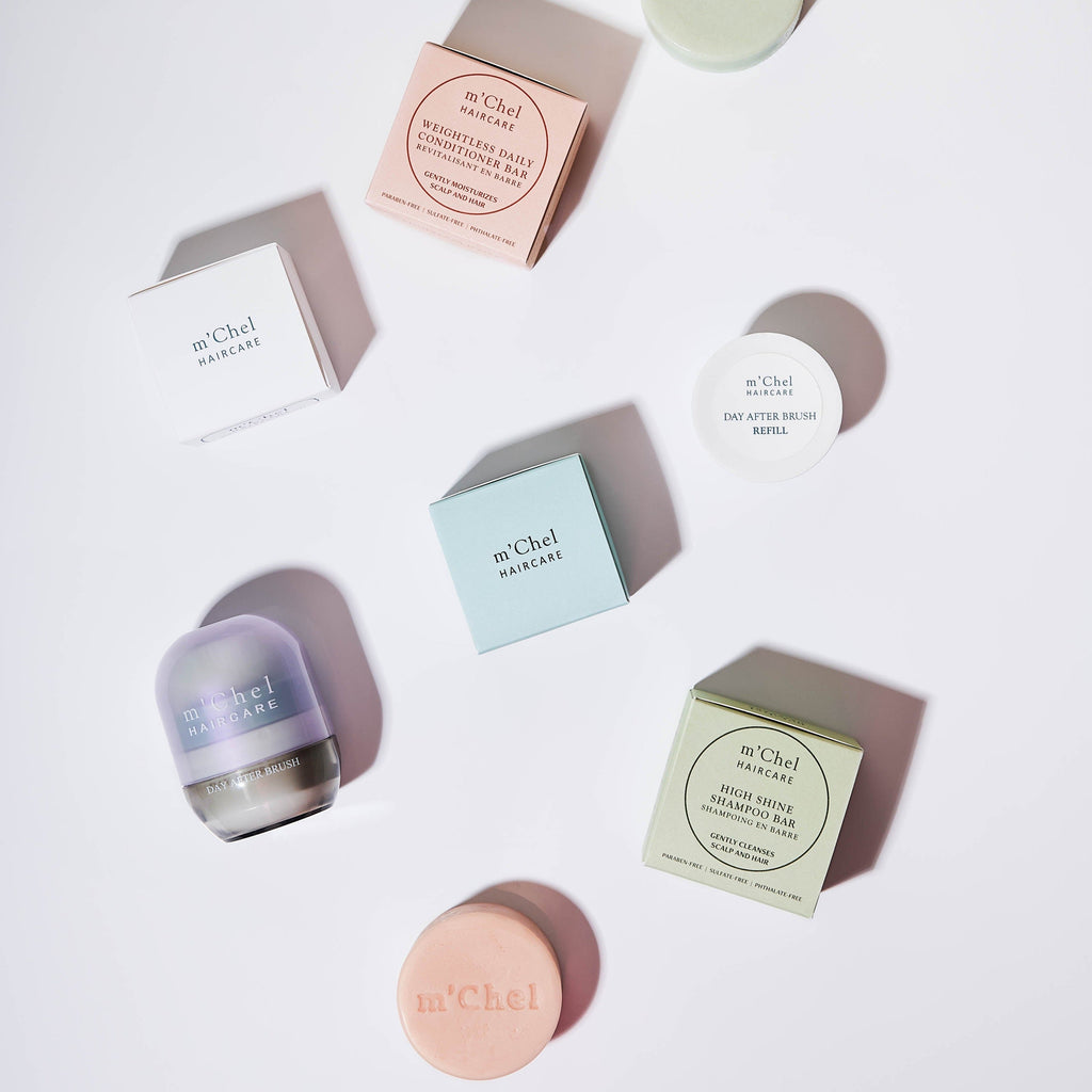 m’Chel Haircare - Day After Brush + Refill + Bars Bundle