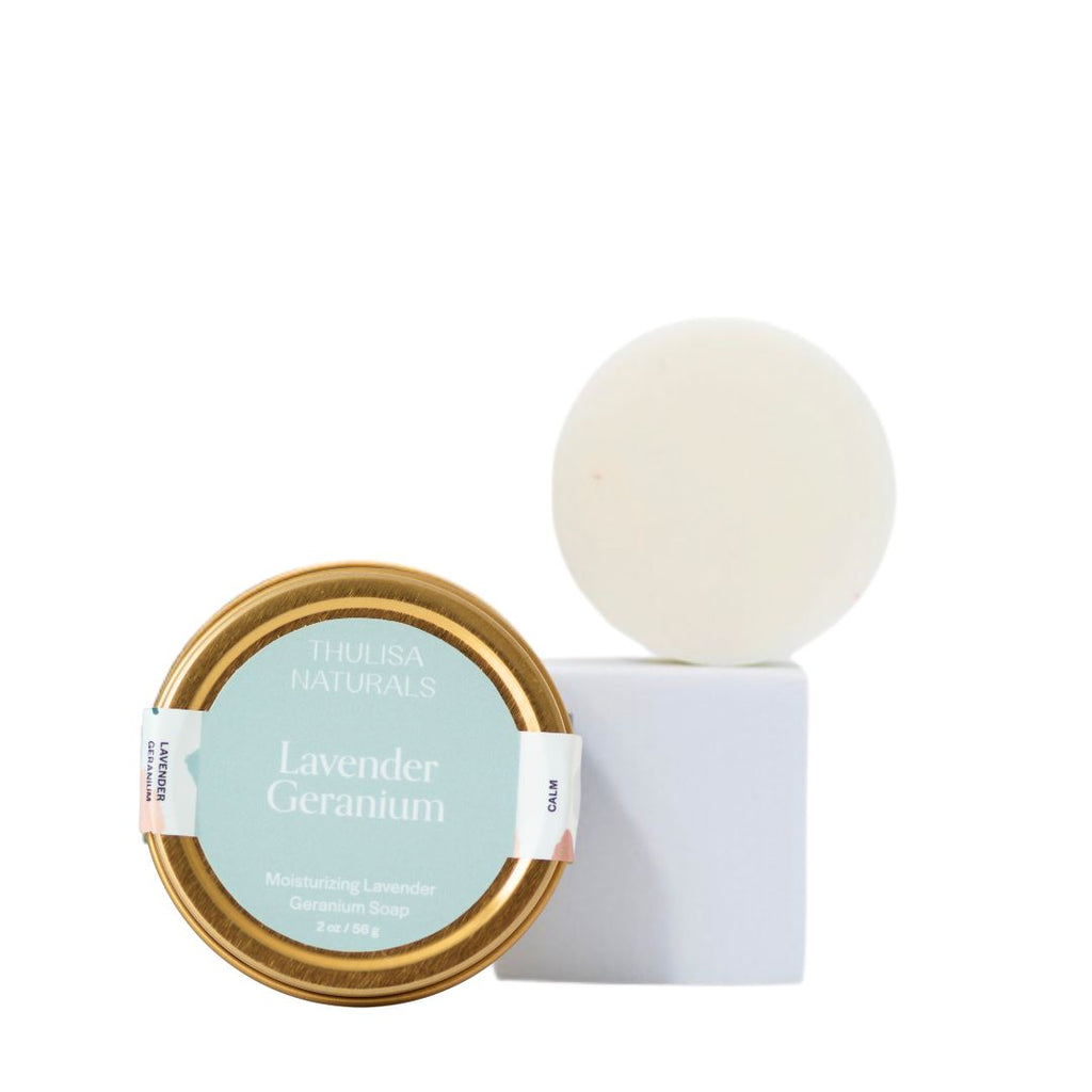 Thulisa Naturals - Lavender Geranium Shea Butter Hand and Body Travel Soap
