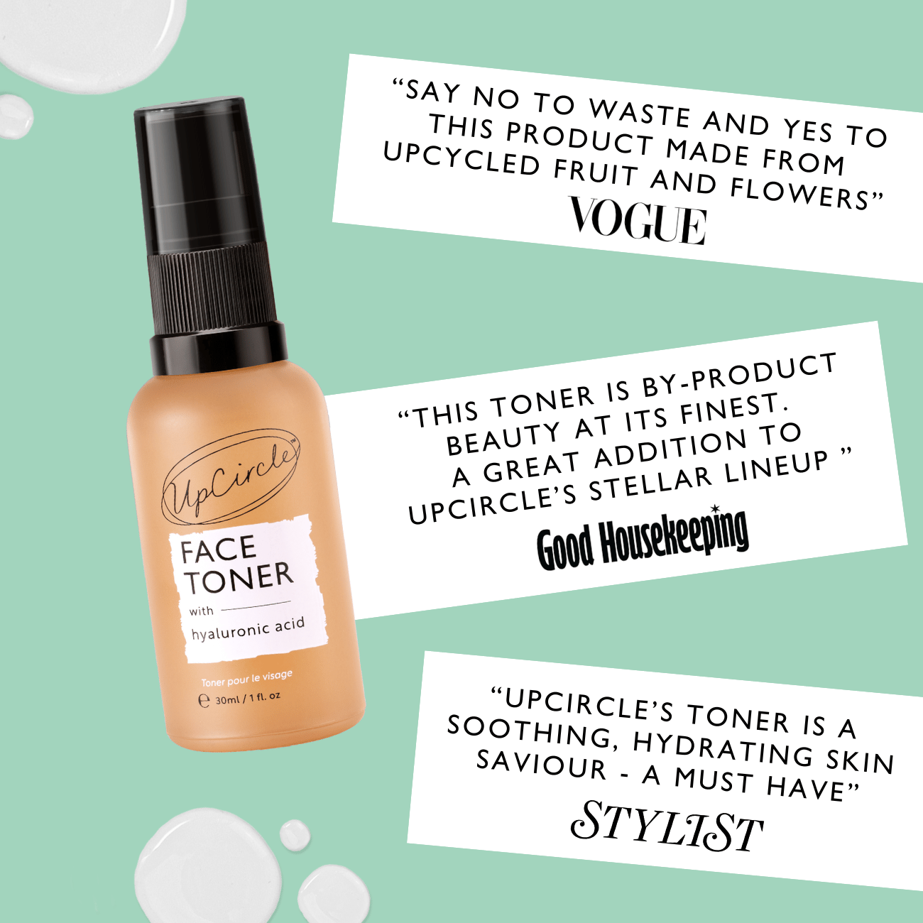 UpCircle - Face Toner with Hyaluronic Acid - Travel Size