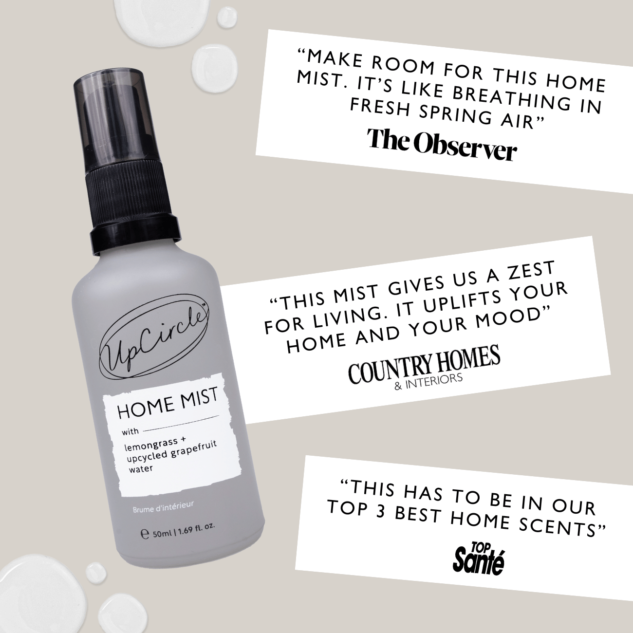 UpCircle - Home Mist with Lemongrass + Grapefruit