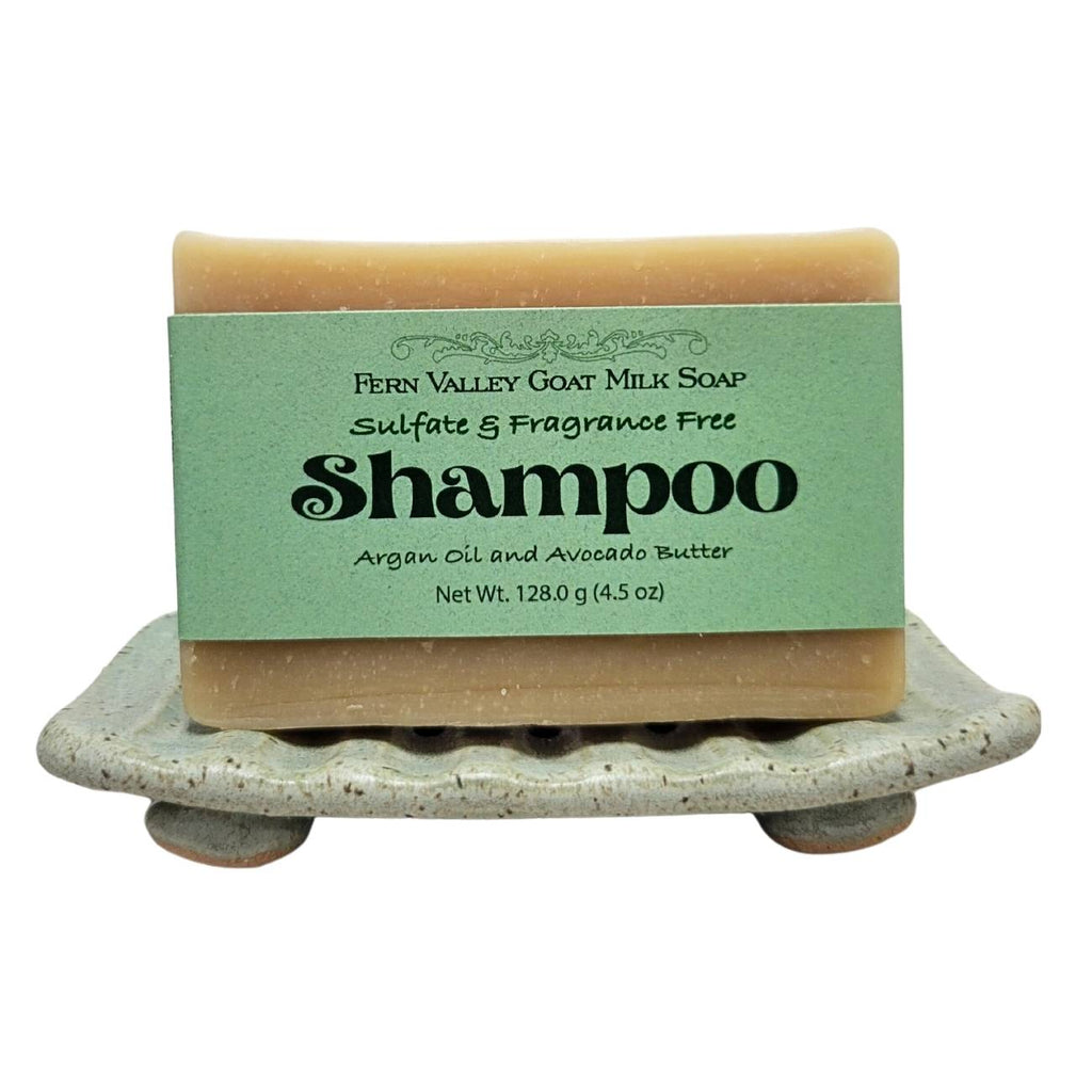 Fern Valley - Handmade Goat Milk Shampoo Bar |  Argan Oil & Avocado Butter | Fragrance-Free