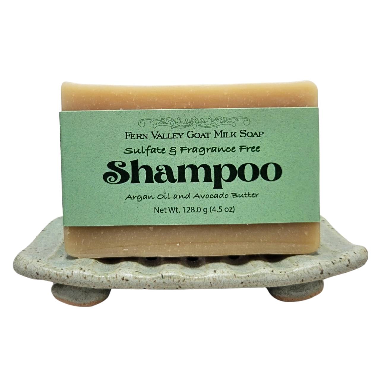 Fern Valley - Handmade Goat Milk Shampoo Bar |  Argan Oil & Avocado Butter | Fragrance-Free
