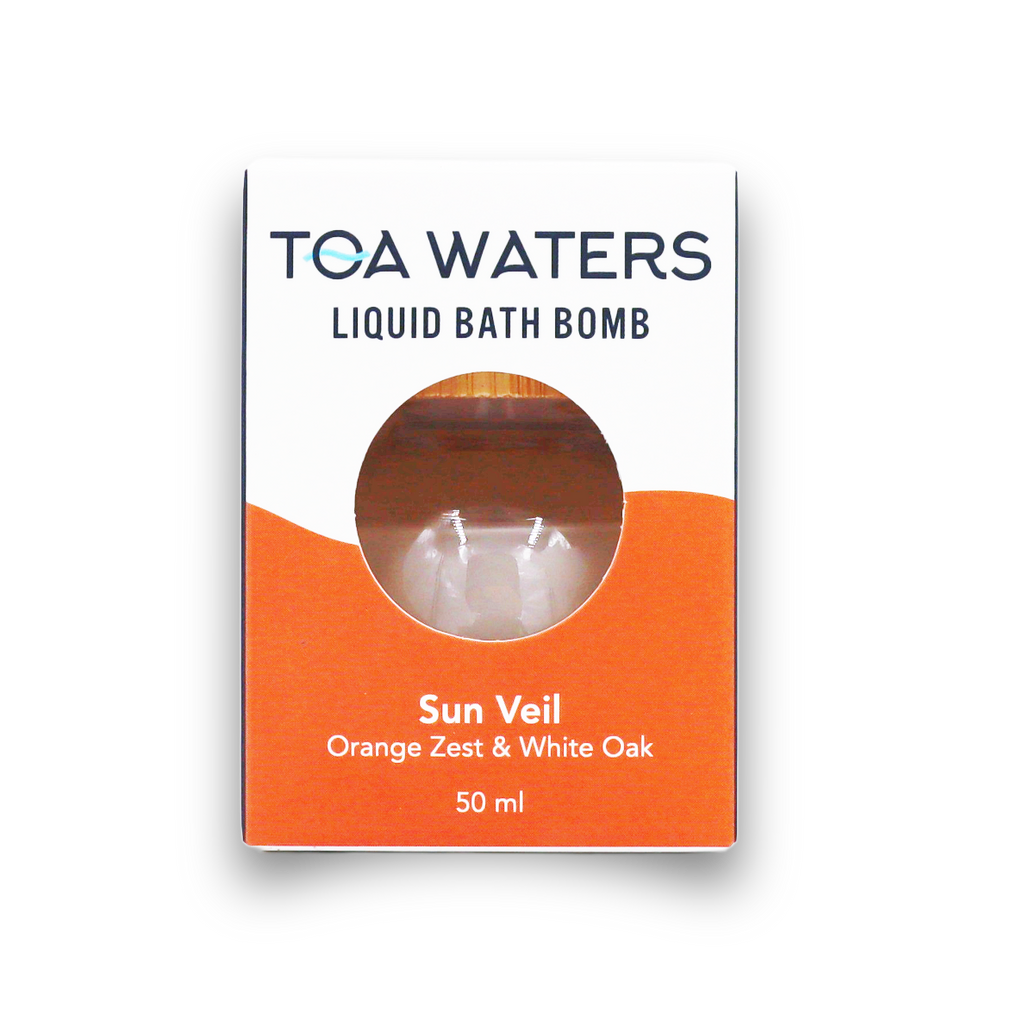 TOA Waters - Sun Veil Liquid Bath Bomb - Orange Zest and White Oak