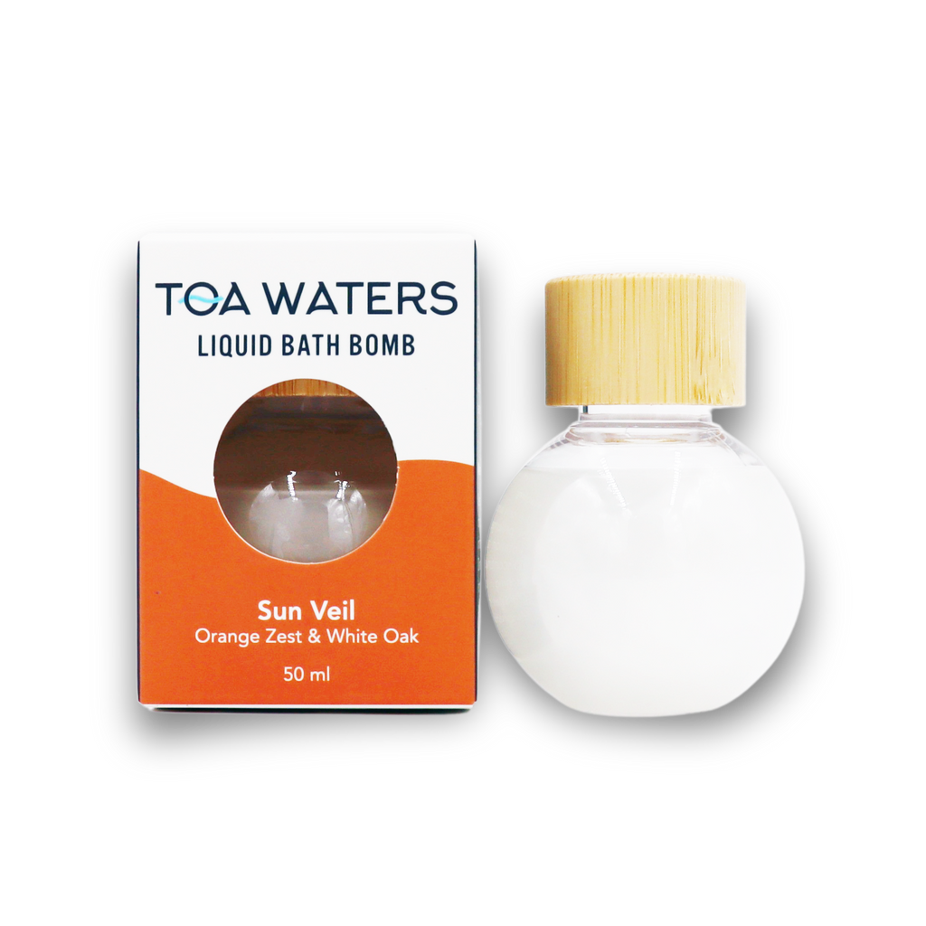 TOA Waters - Sun Veil Liquid Bath Bomb - Orange Zest and White Oak