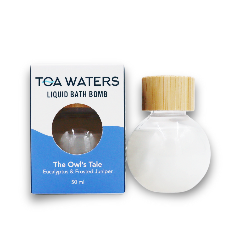 TOA Waters - The Owl's Tale Liquid Bath Bomb - Eucalyptus, Vanilla, and Frosted Juniper