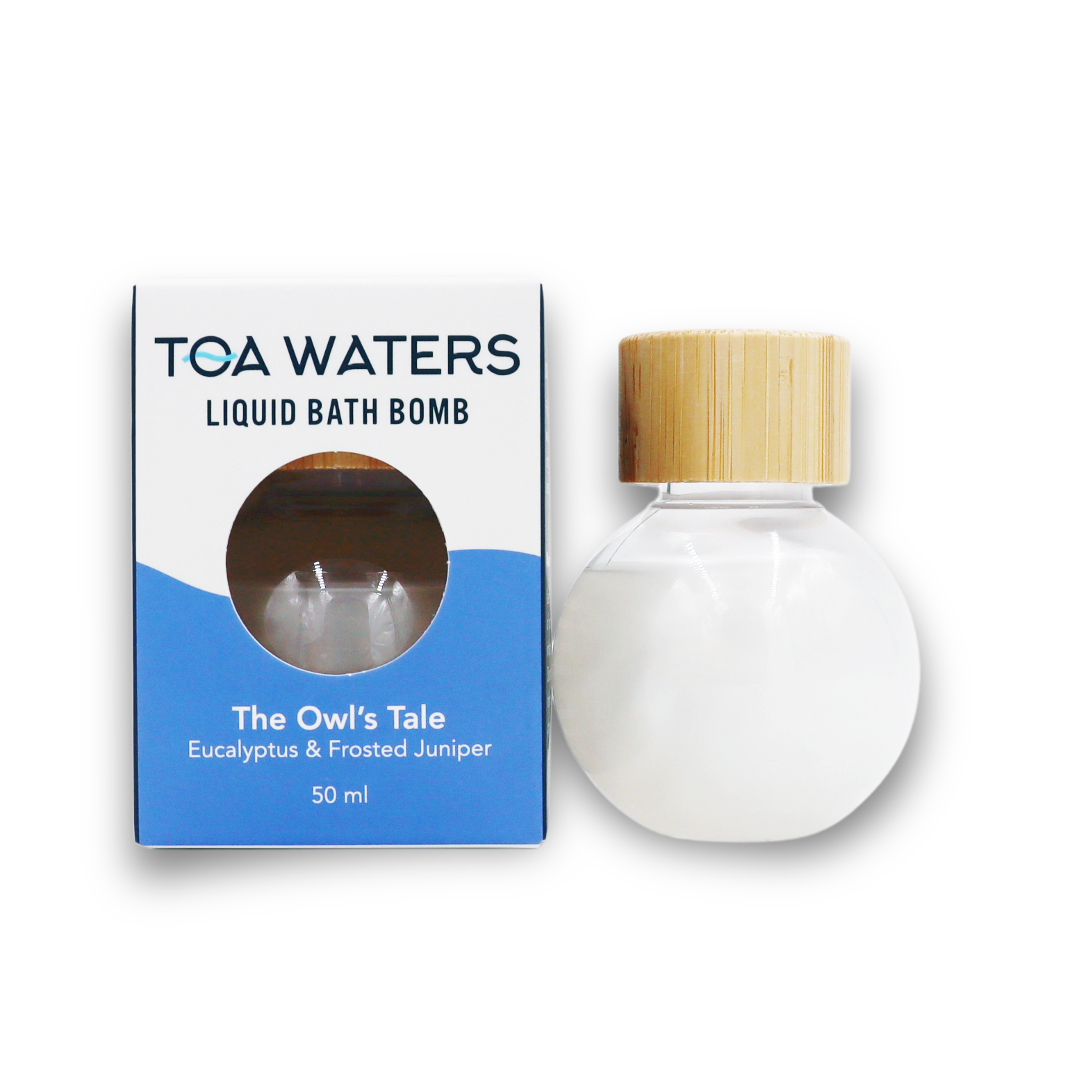 TOA Waters - The Owl's Tale Liquid Bath Bomb - Eucalyptus, Vanilla, and Frosted Juniper