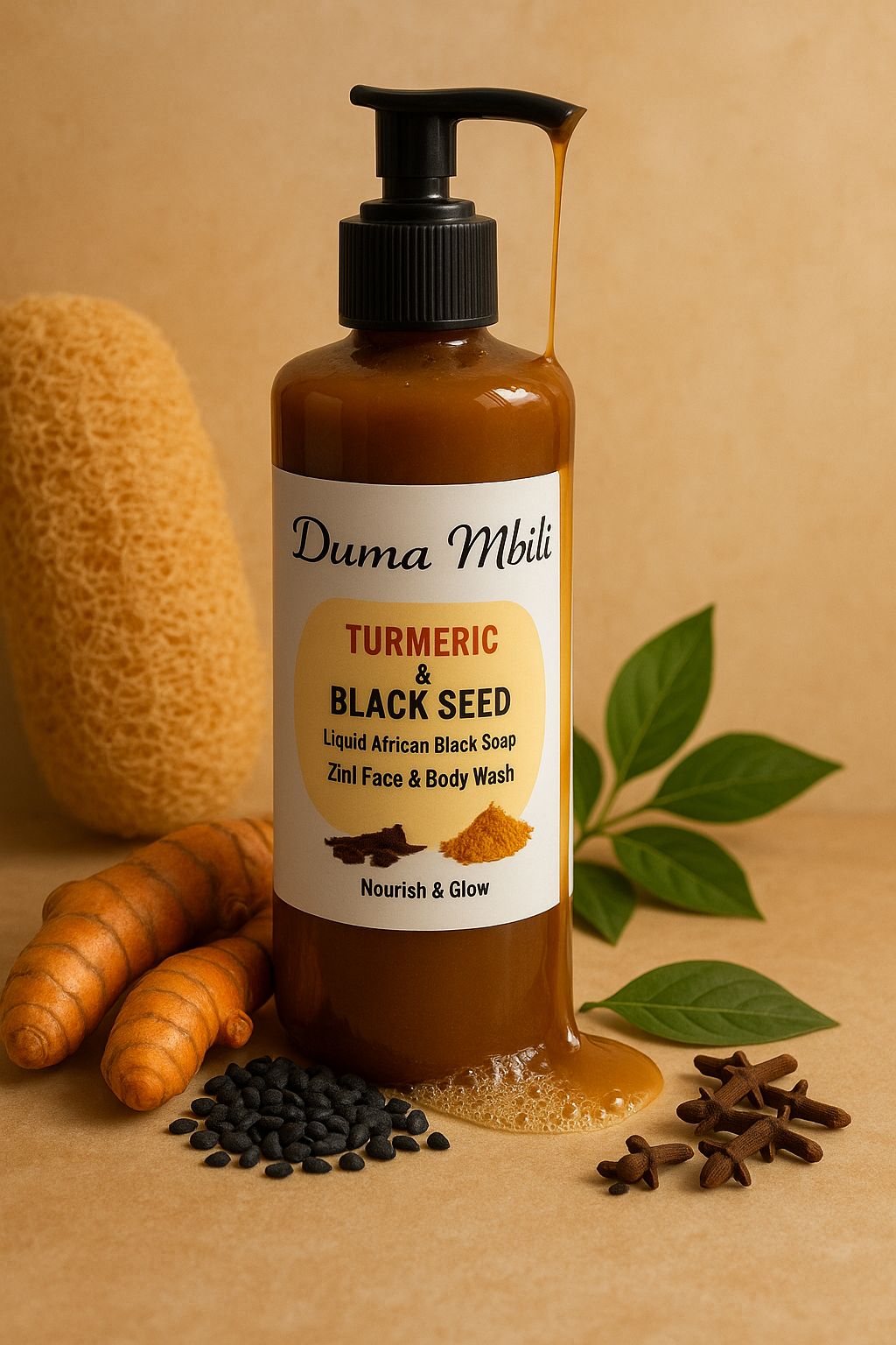 Duma Mbilli -Turmeric & Black Seed African Black Soap