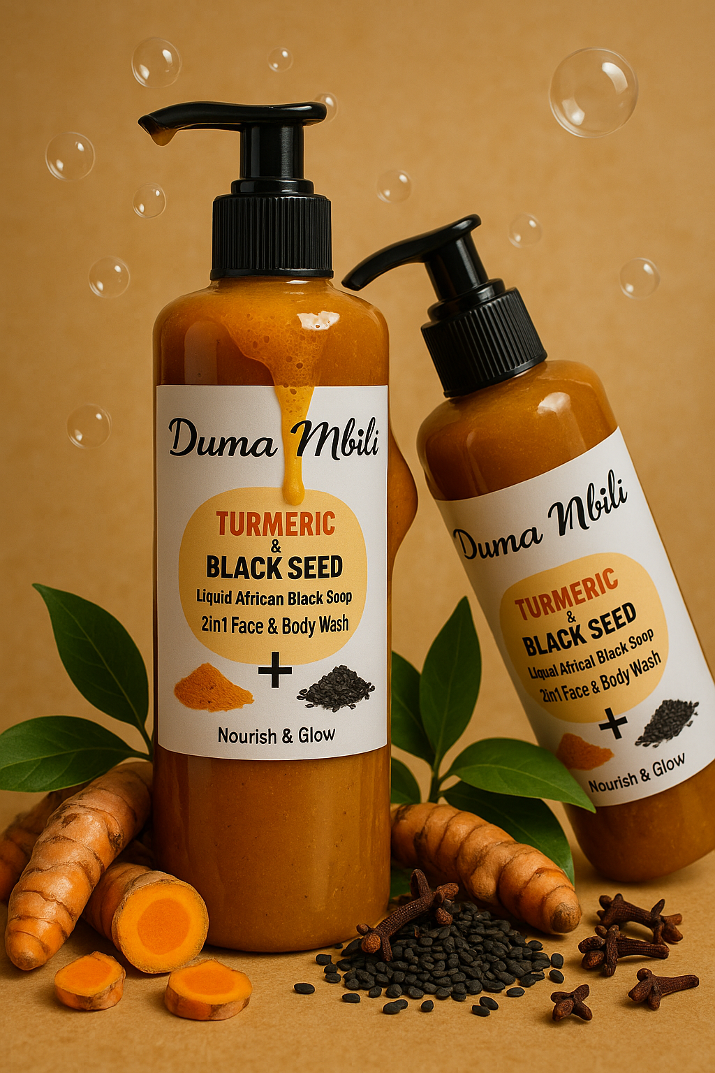Duma Mbilli -Turmeric & Black Seed African Black Soap