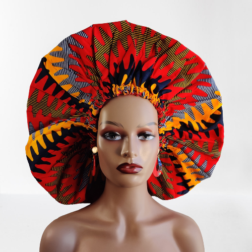 Duma Mbilli - XL Silk Lined African Print Bonnet