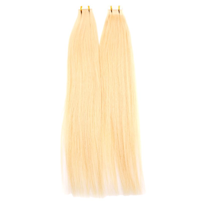 Private Label - Raw Blonde Straight 100% Human Hair Tape In Extensions
