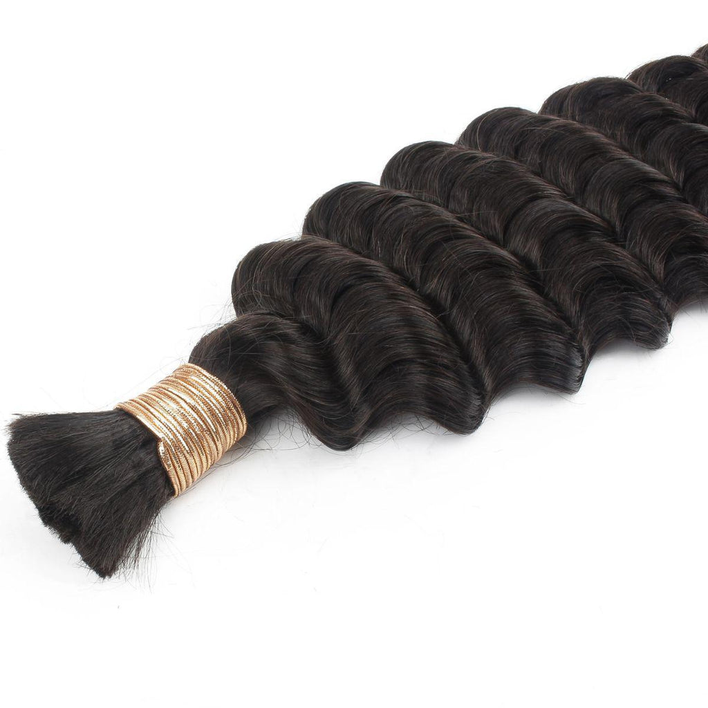 Private Label - Deep Wave Bulk 100% Human Braiding Hair
