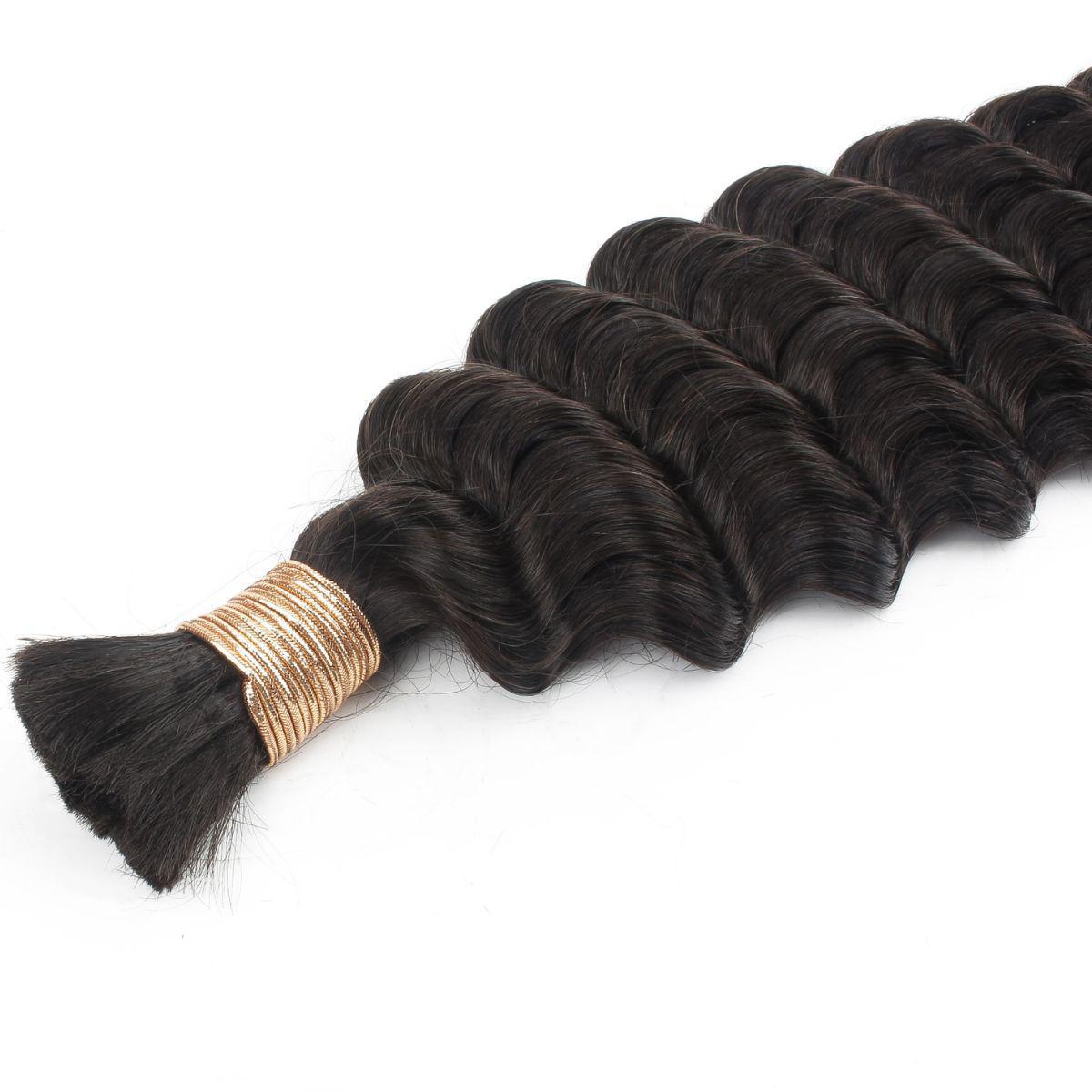Private Label - Deep Wave Bulk 100% Human Braiding Hair